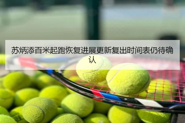 苏炳添百米起跑恢复进展更新复出时间表仍待确认